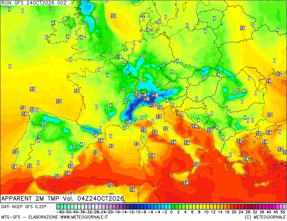 mappa Temp percepita