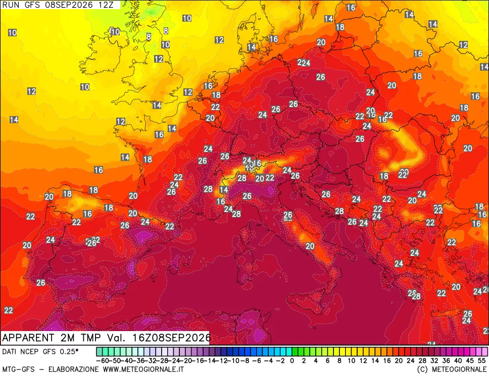 mappa Temp percepita