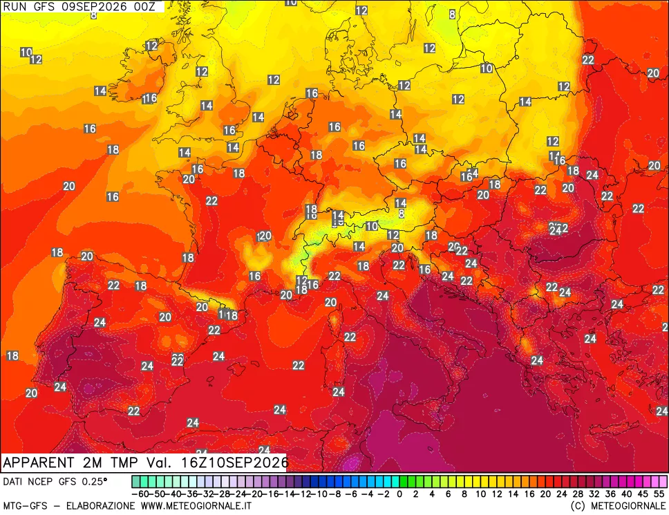 mappa Temp percepita