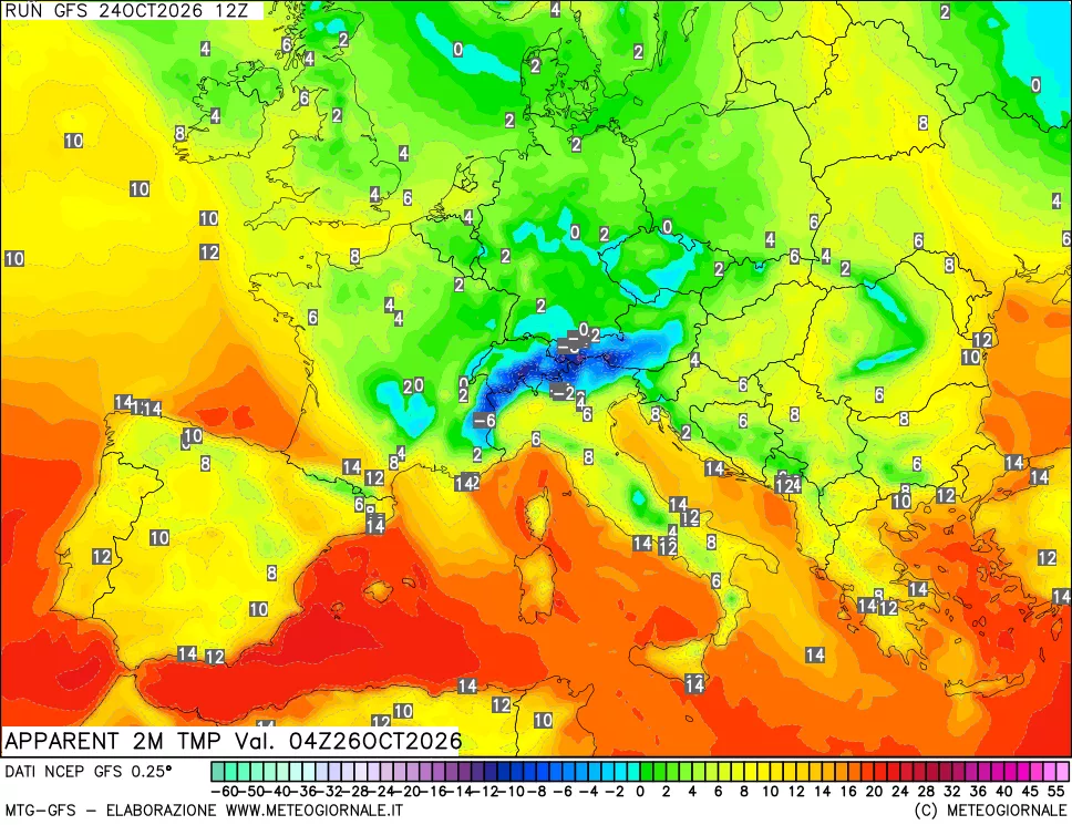 mappa Temp percepita