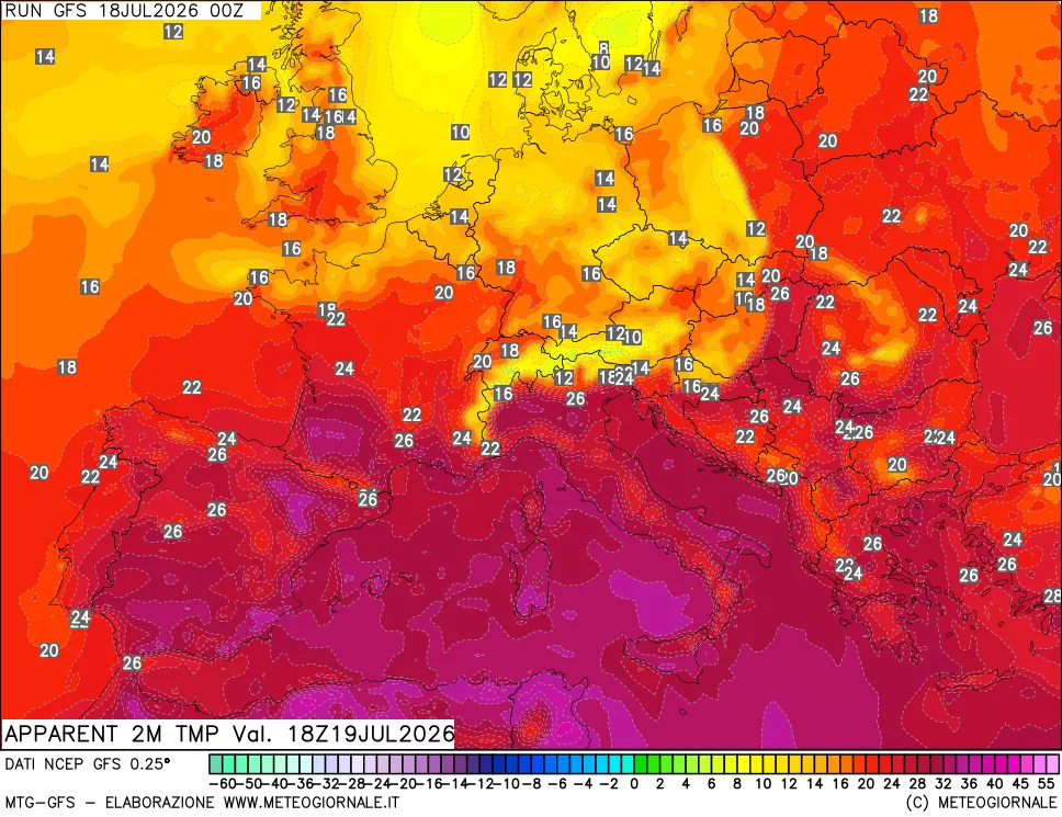 mappa Temp percepita