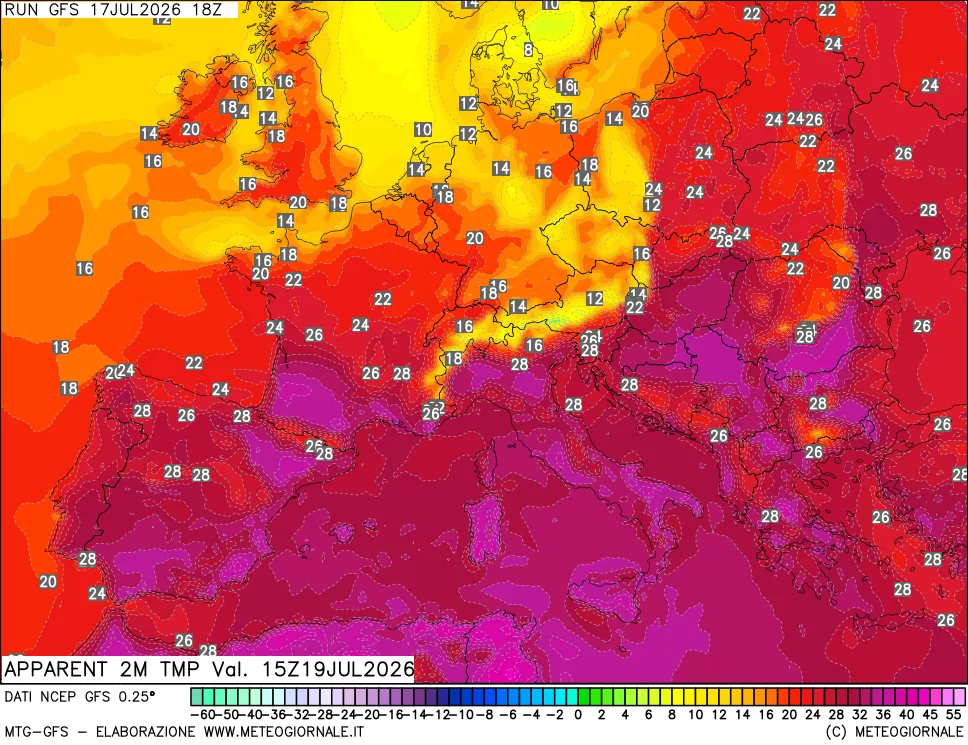 mappa Temp percepita