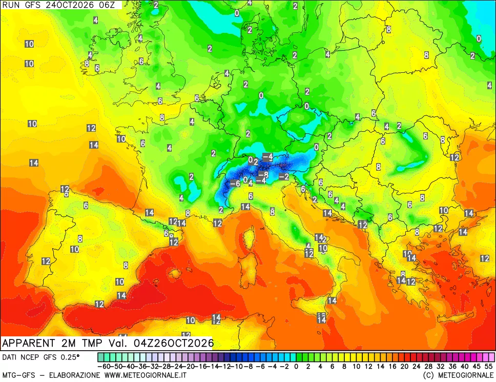 mappa Temp percepita