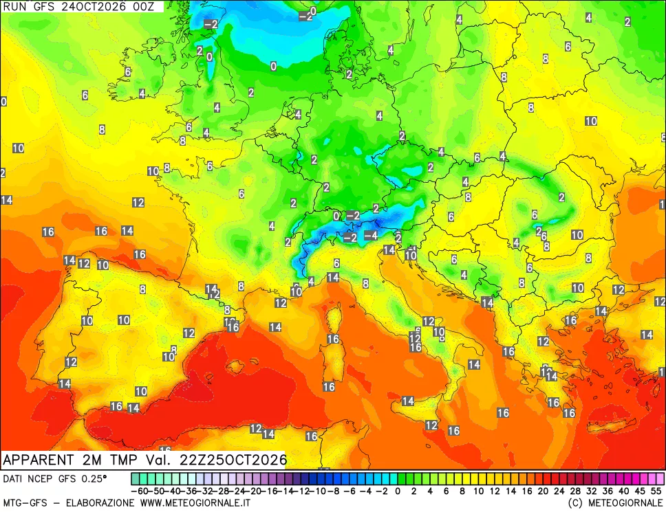 mappa Temp percepita