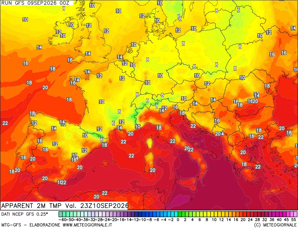 mappa Temp percepita
