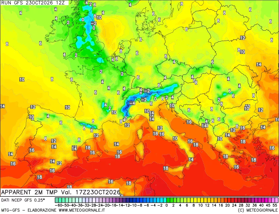 mappa Temp percepita