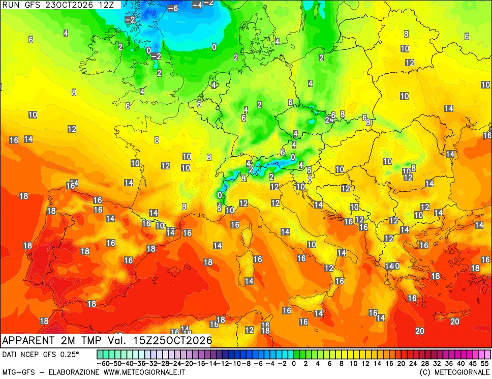 mappa Temp percepita