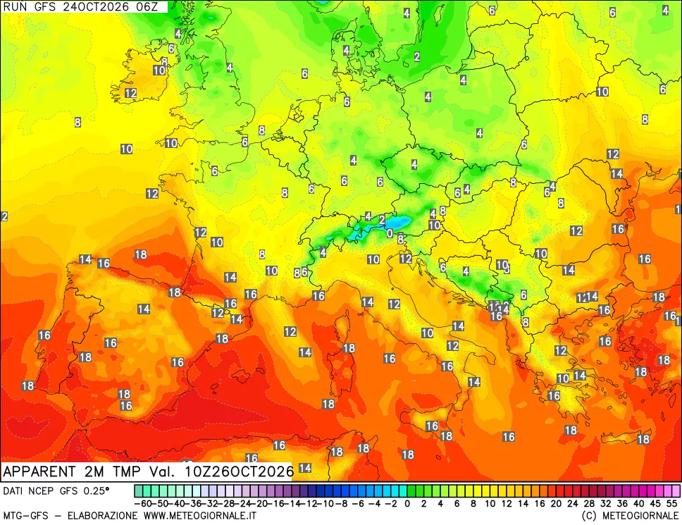 mappa Temp percepita