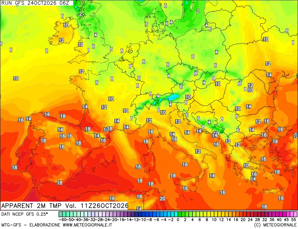 mappa Temp percepita