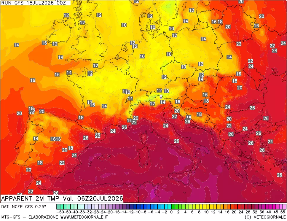 mappa Temp percepita