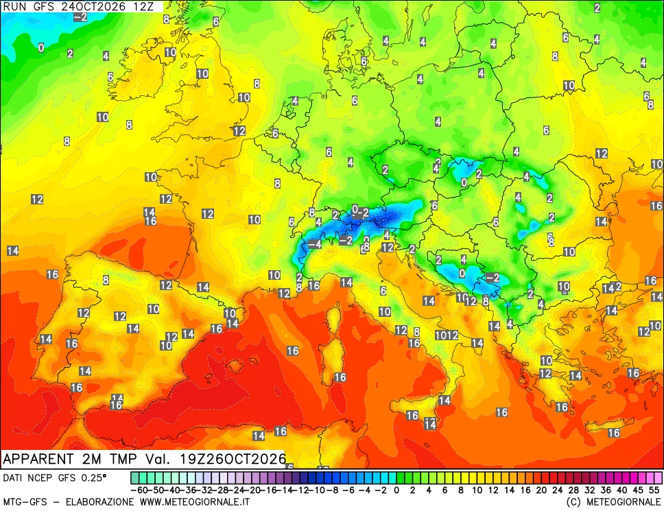 mappa Temp percepita