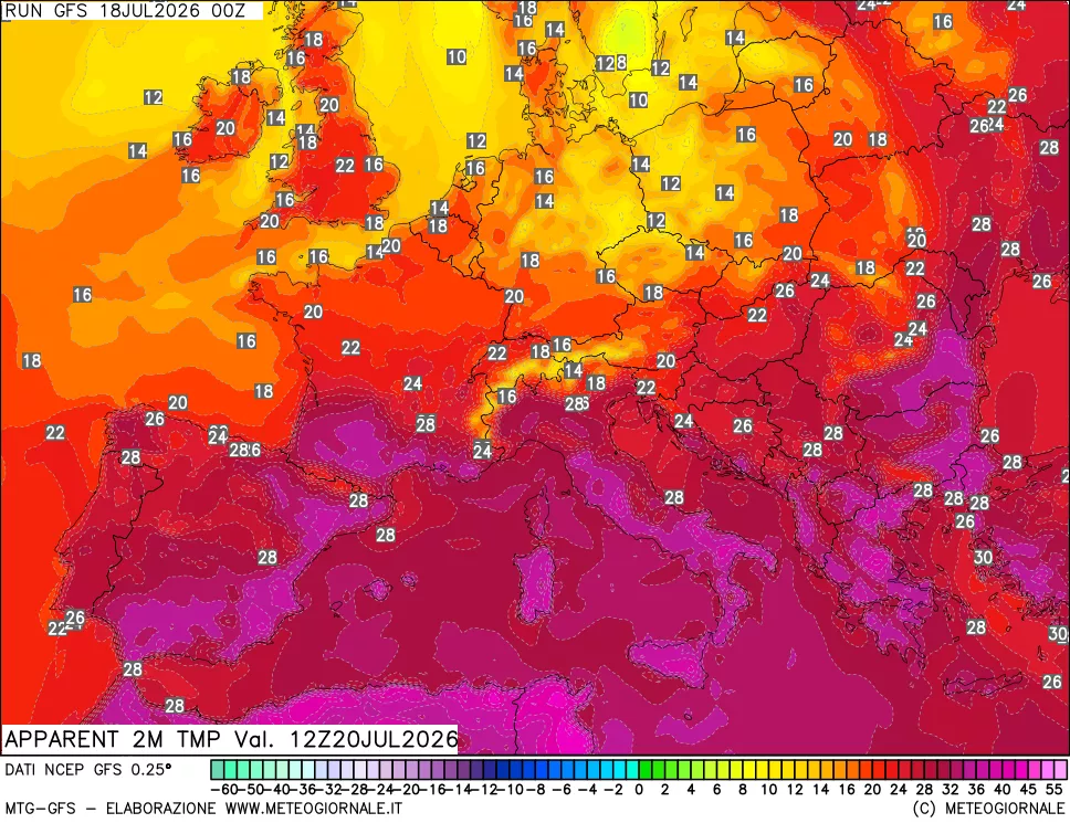 mappa Temp percepita
