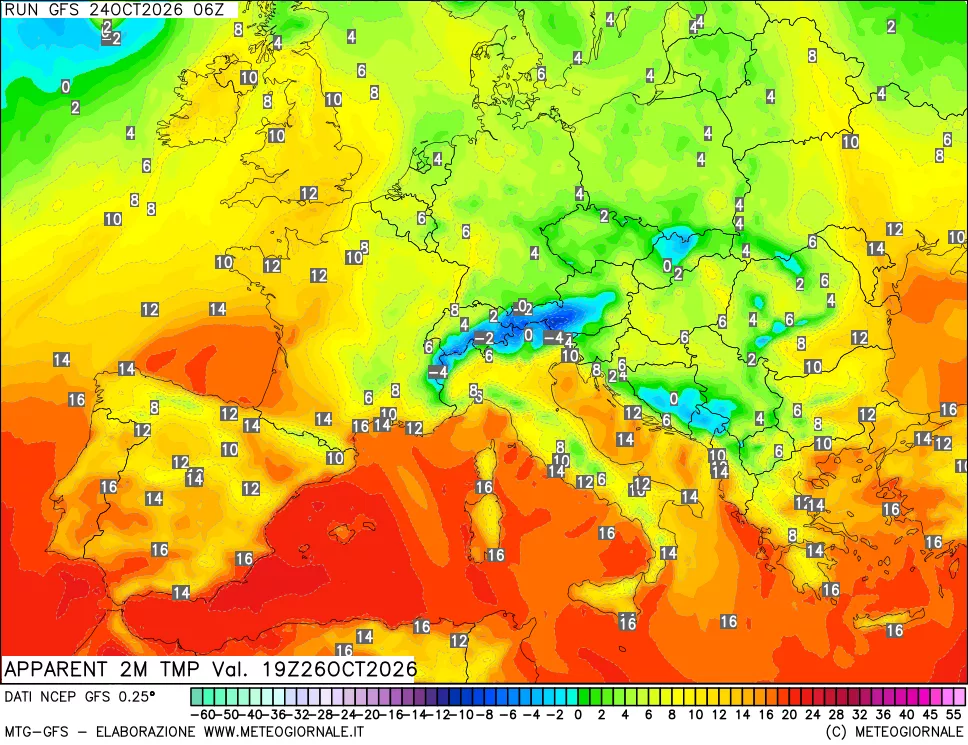mappa Temp percepita