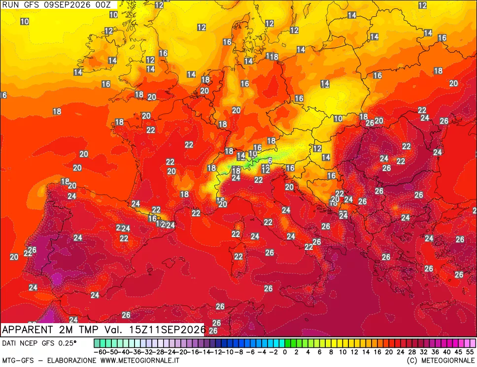 mappa Temp percepita