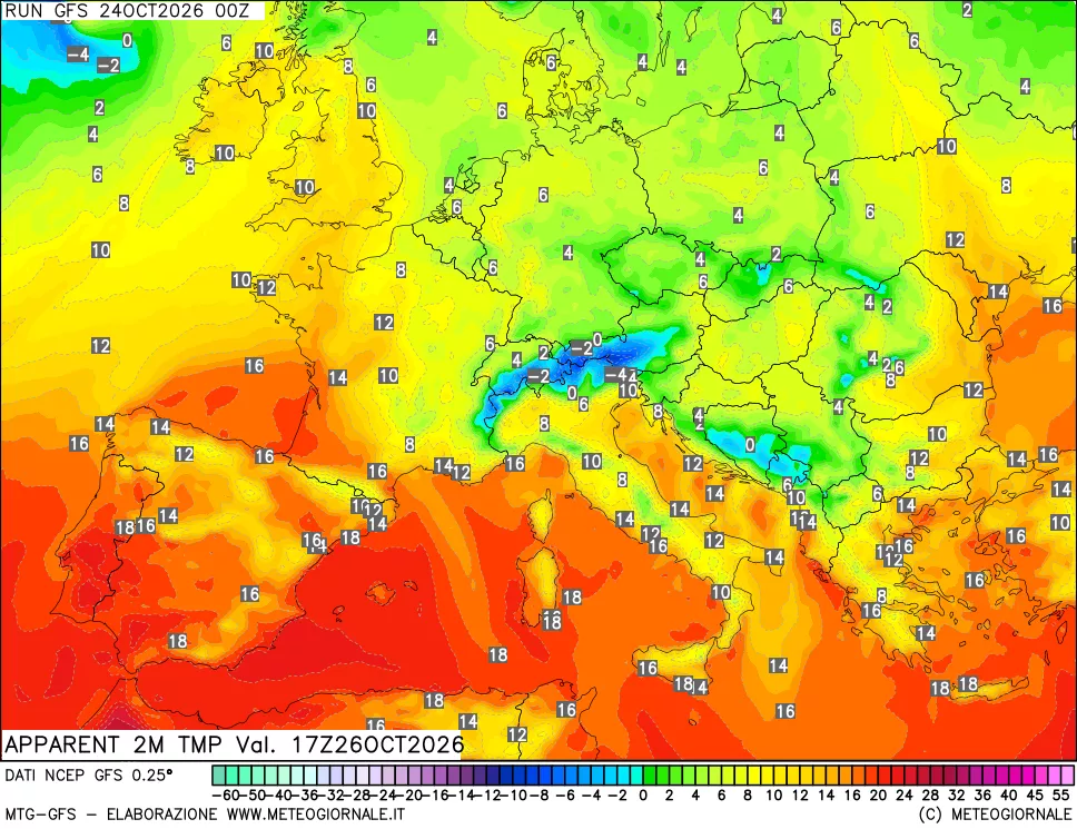 mappa Temp percepita
