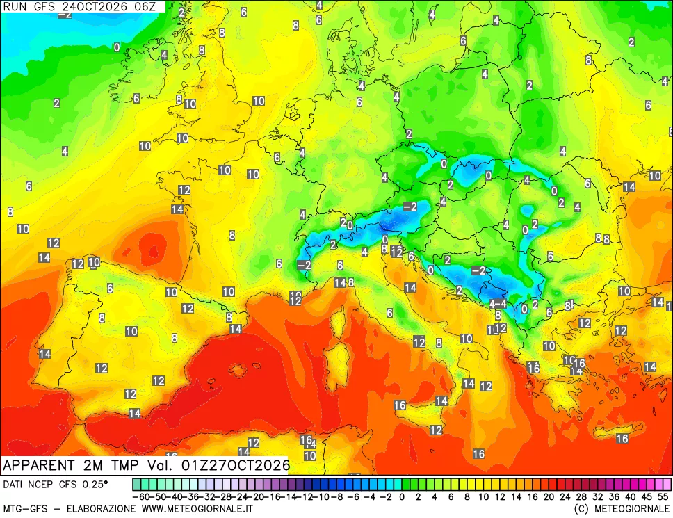 mappa Temp percepita