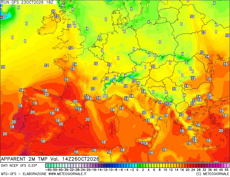 mappa Temp percepita
