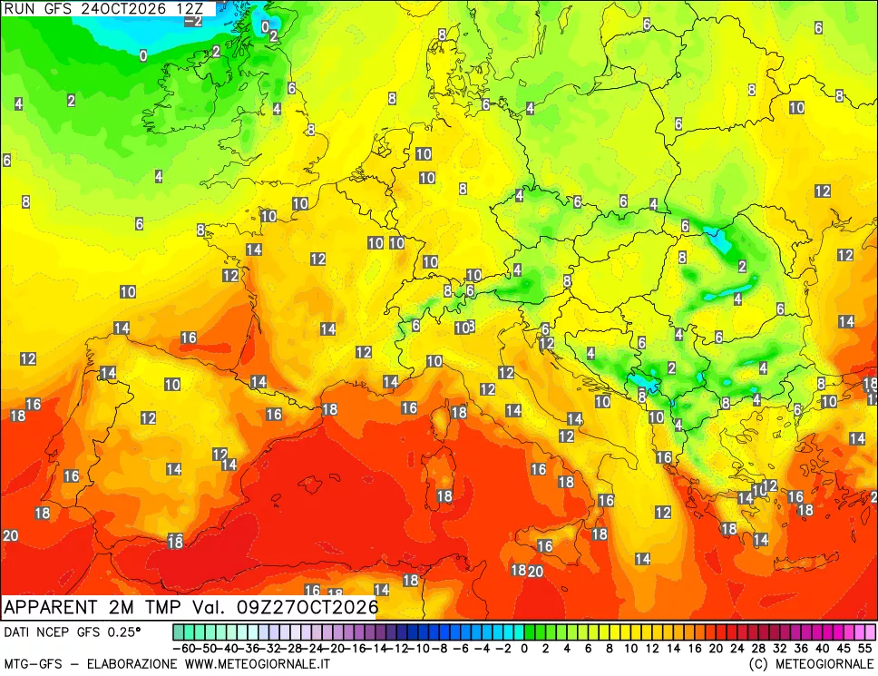 mappa Temp percepita