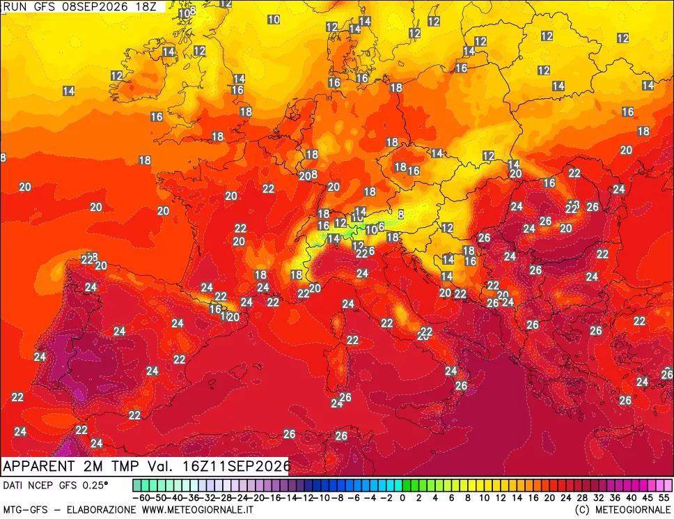 mappa Temp percepita