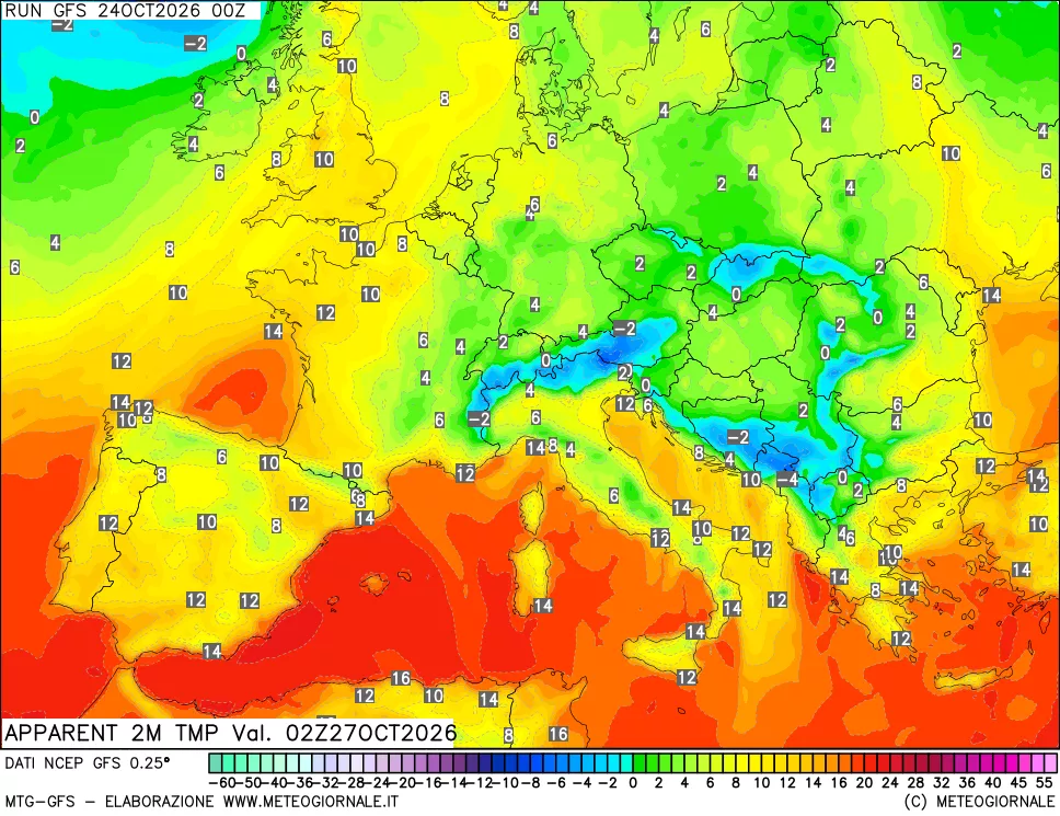 mappa Temp percepita
