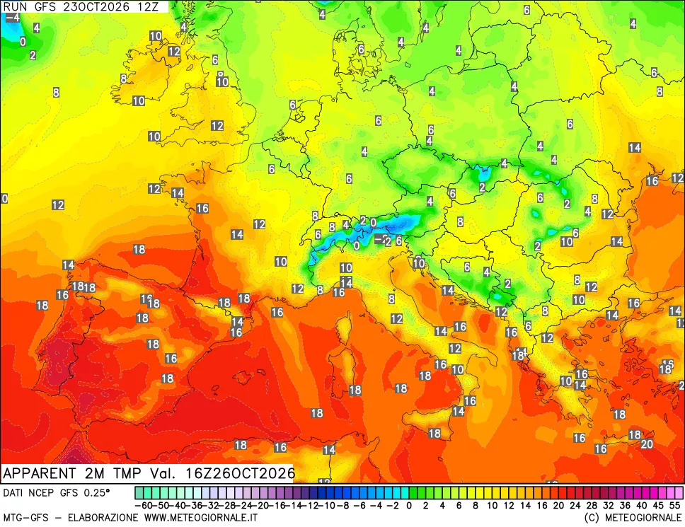 mappa Temp percepita
