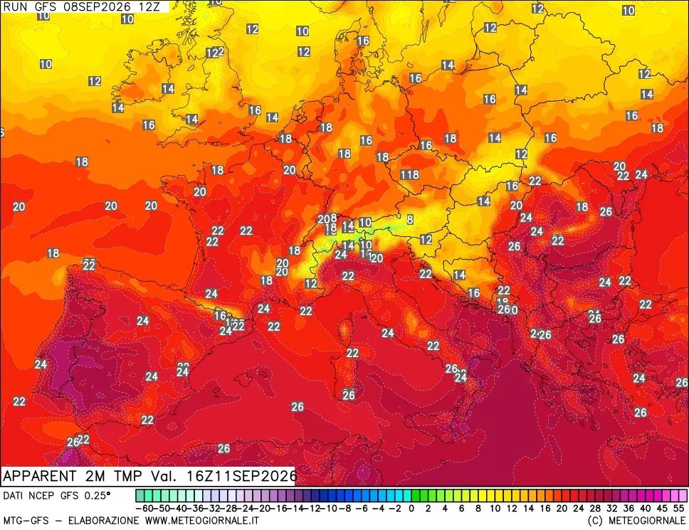 mappa Temp percepita