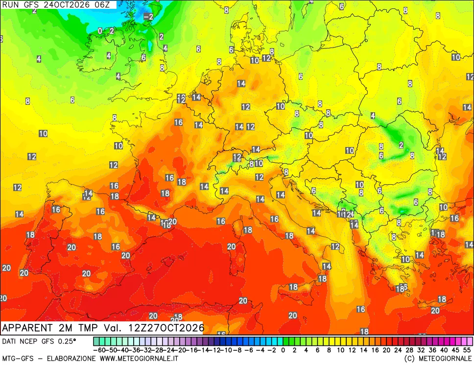 mappa Temp percepita