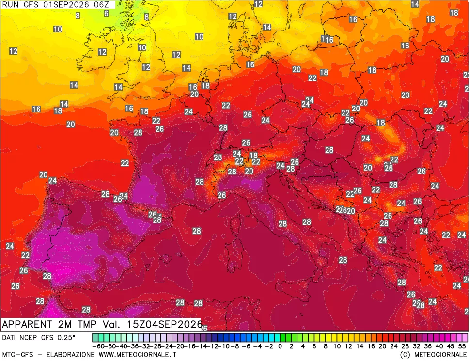 mappa Temp percepita