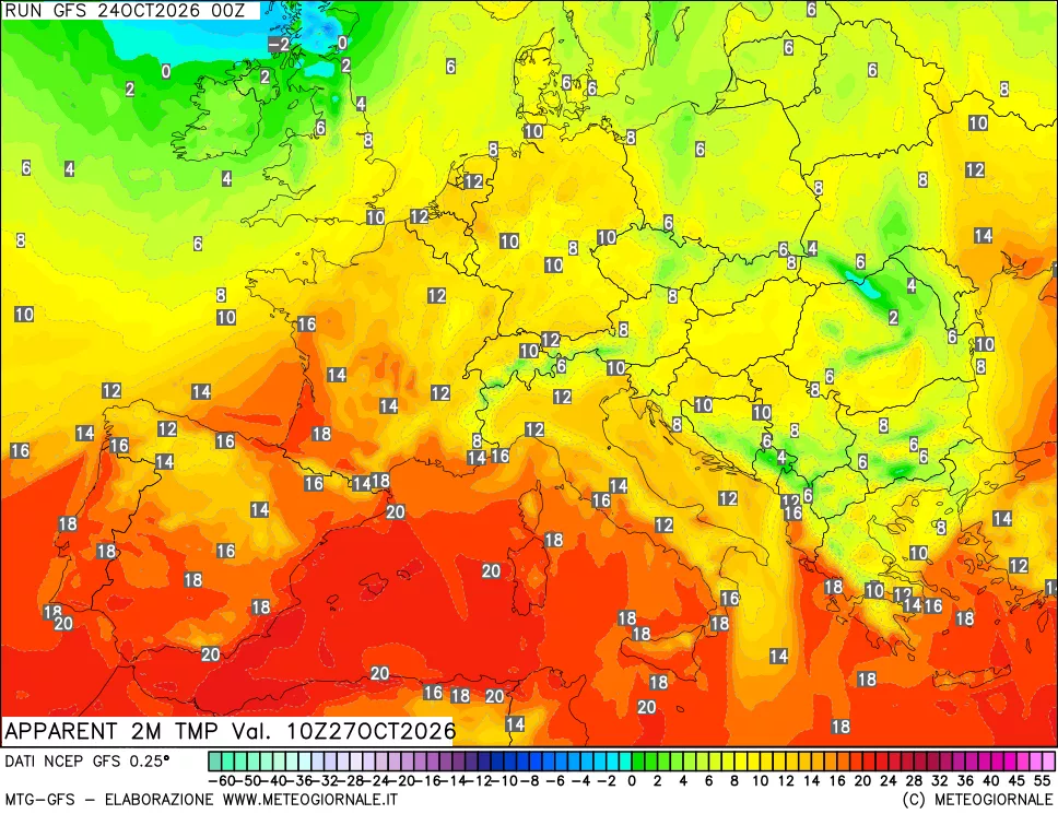 mappa Temp percepita