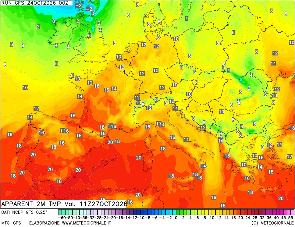 mappa Temp percepita