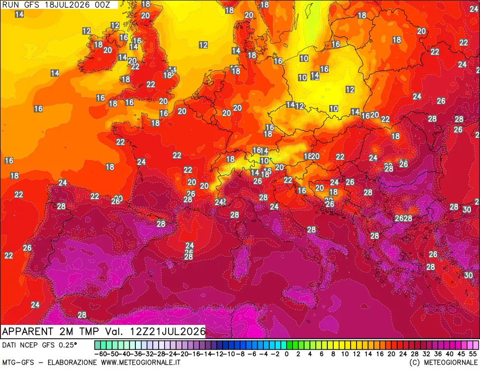 mappa Temp percepita