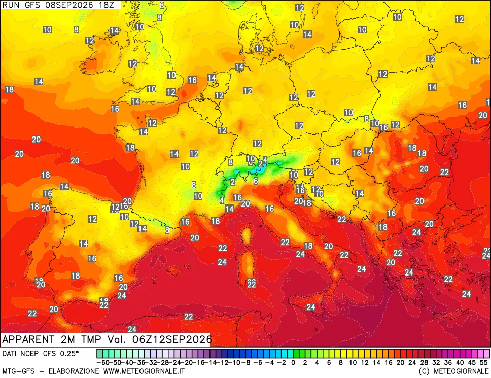 mappa Temp percepita