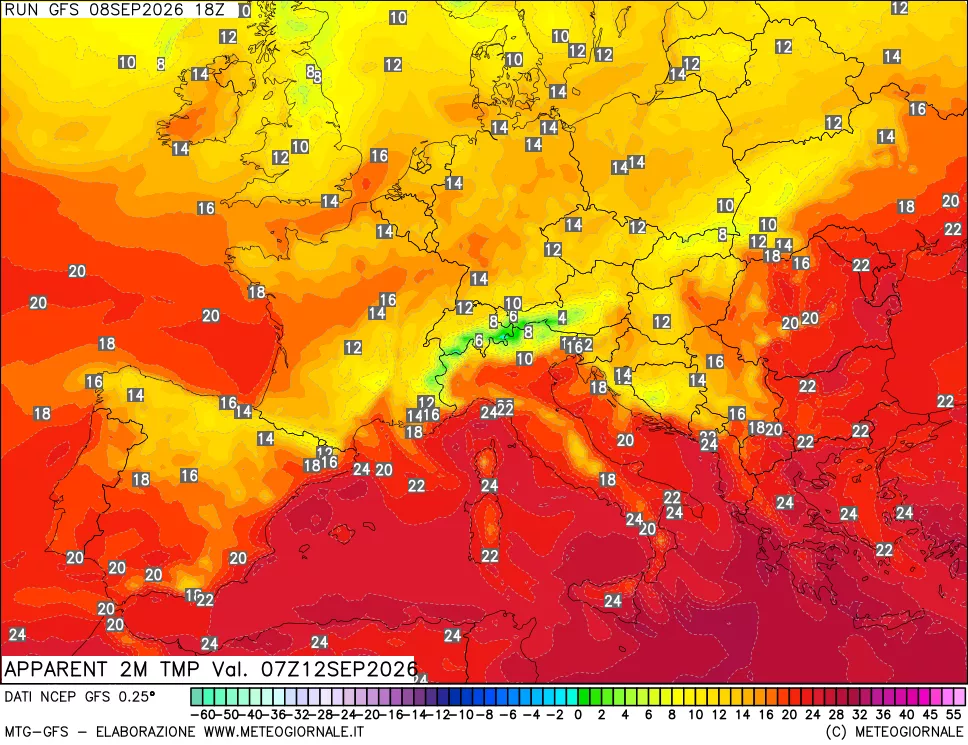 mappa Temp percepita