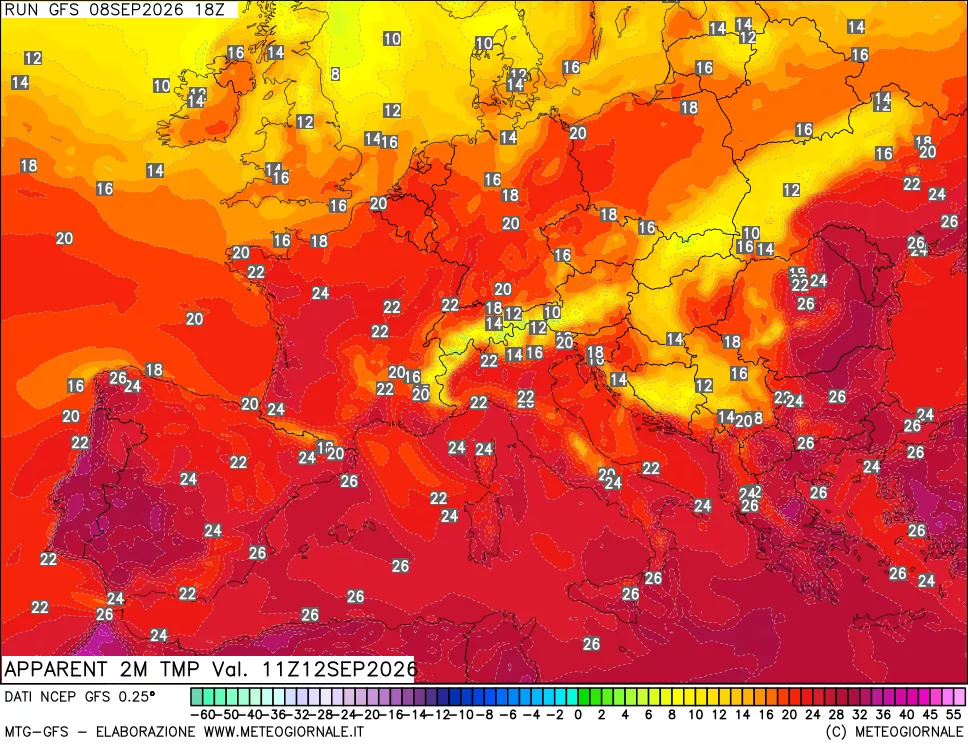mappa Temp percepita