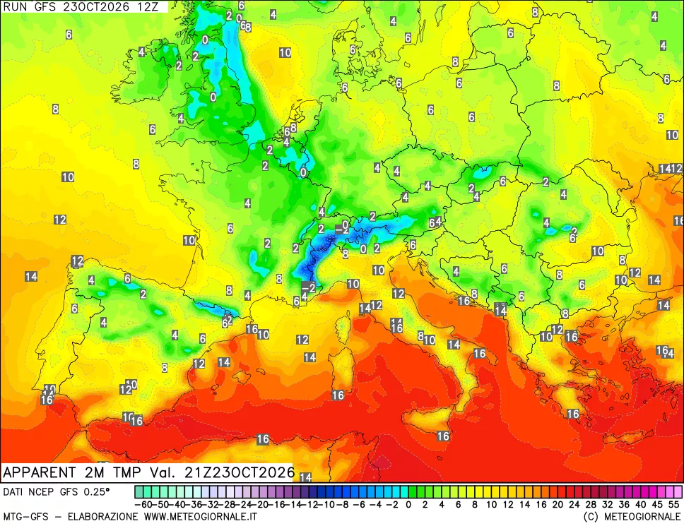 mappa Temp percepita