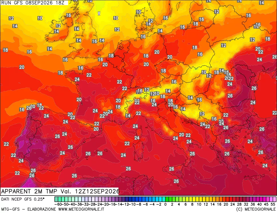 mappa Temp percepita