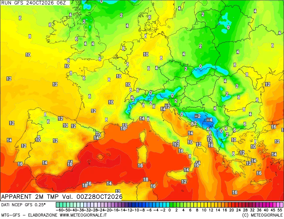 mappa Temp percepita