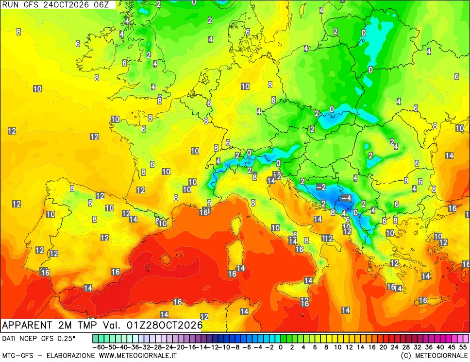 mappa Temp percepita