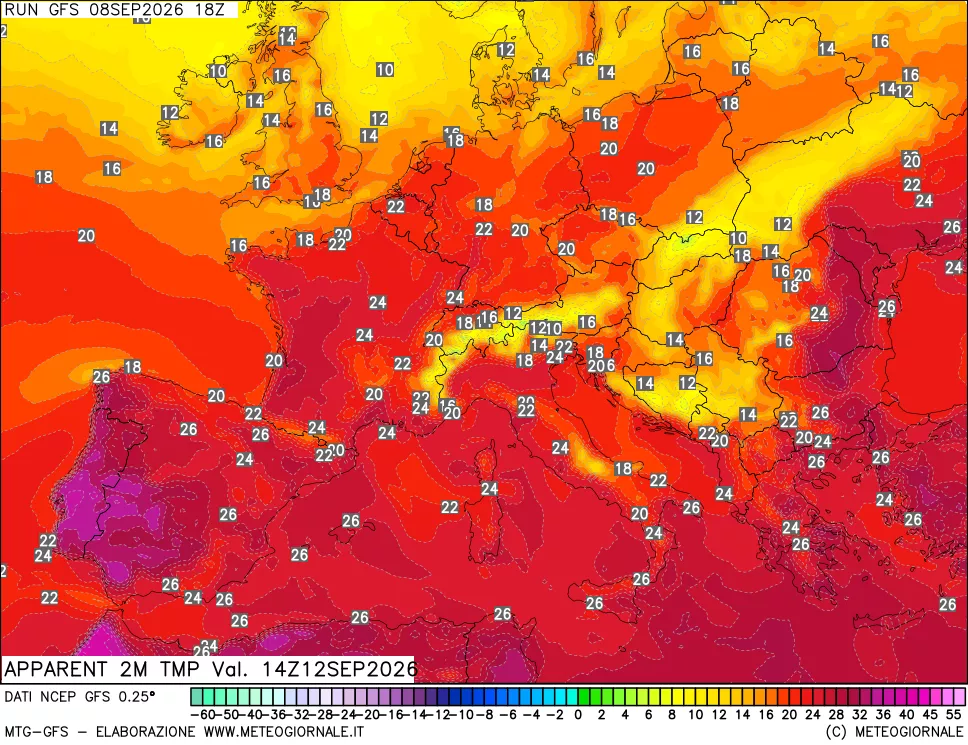 mappa Temp percepita