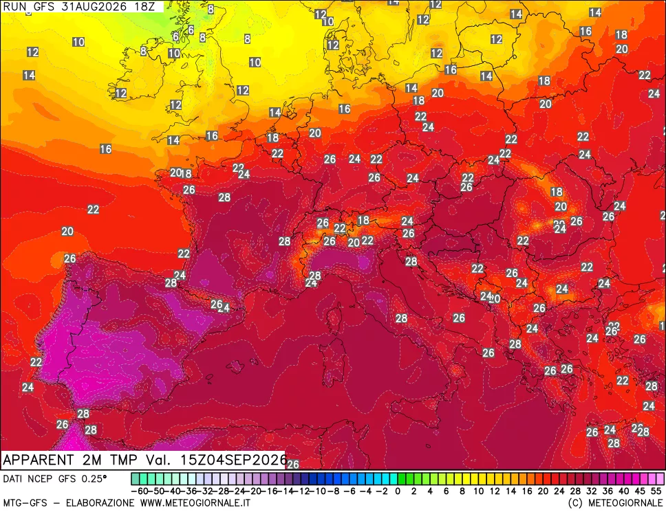 mappa Temp percepita