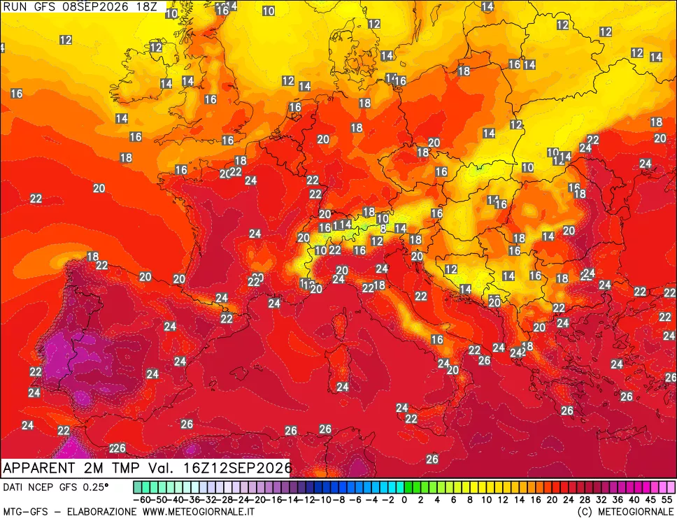 mappa Temp percepita