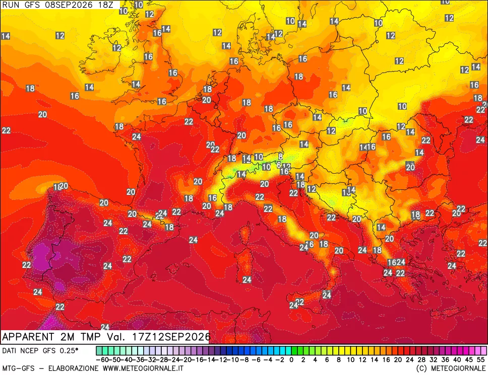 mappa Temp percepita