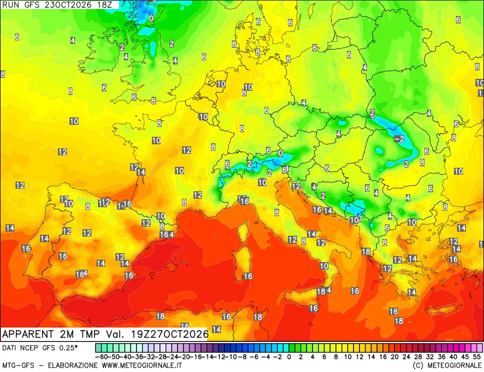 mappa Temp percepita