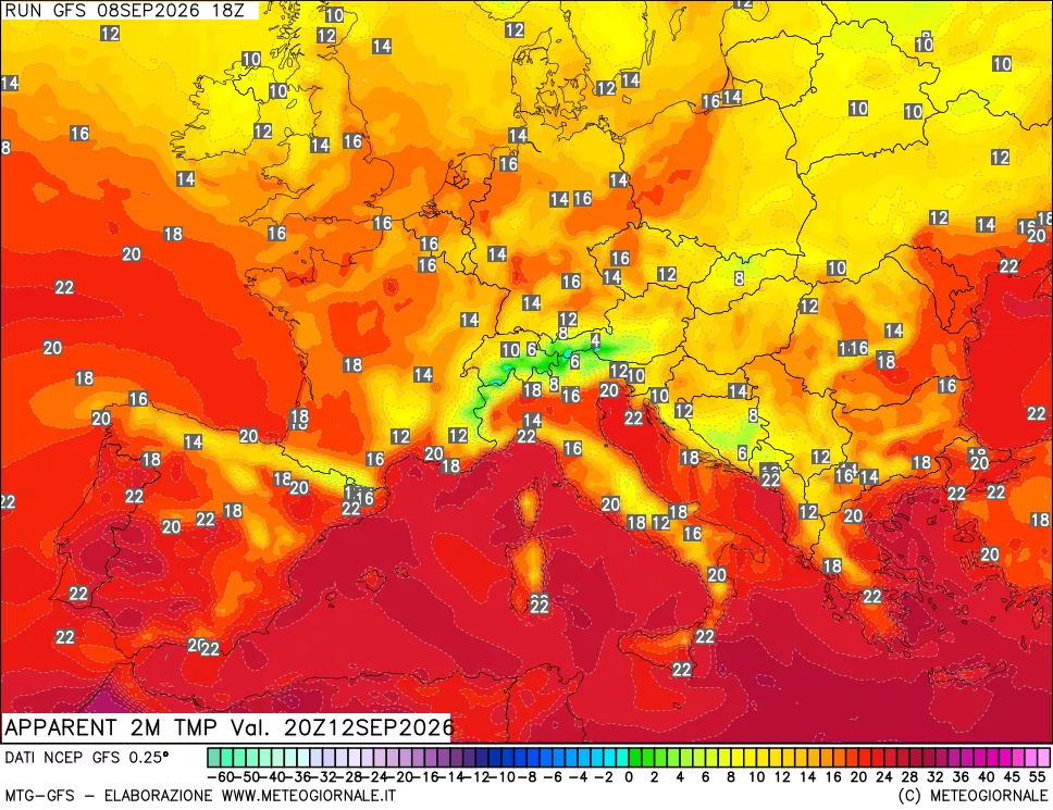 mappa Temp percepita
