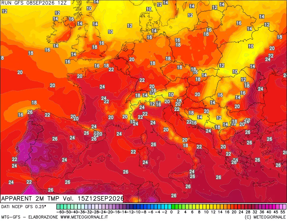 mappa Temp percepita