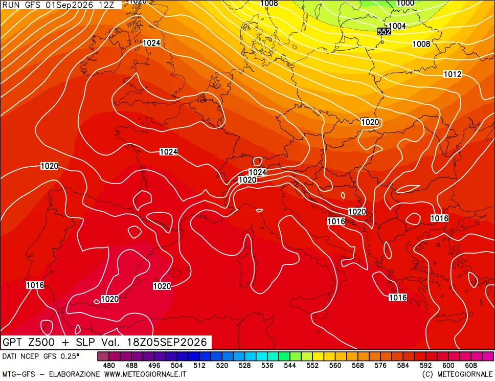 mappa 500 hPa GPT + Press SLM