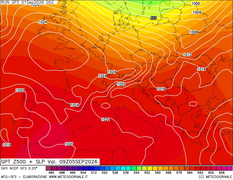 mappa 500 hPa GPT + Press SLM