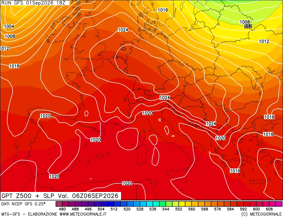 mappa 500 hPa GPT + Press SLM
