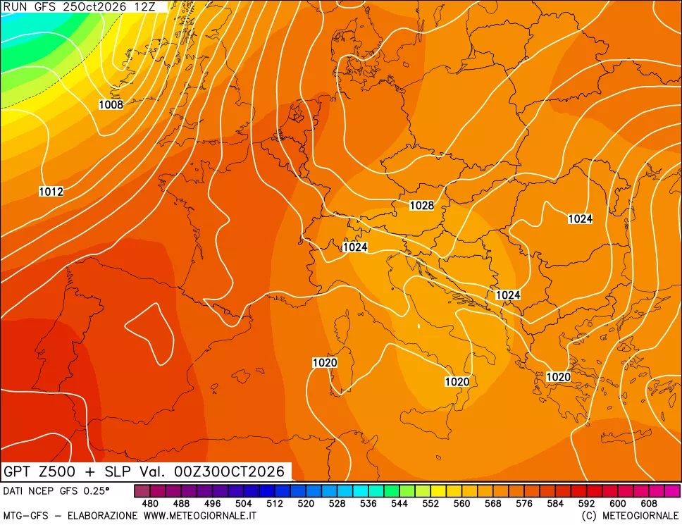 mappa 500 hPa GPT + Press SLM