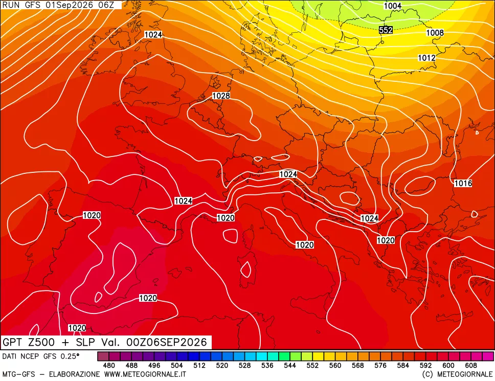 mappa 500 hPa GPT + Press SLM